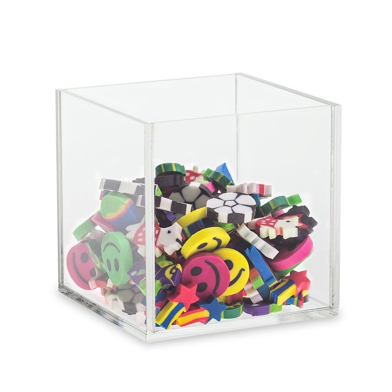 SourceOne Source One Premium Clear Acrylic Display Case, Available with Additional Base (6 Inch Cube, No Base) - Image 5